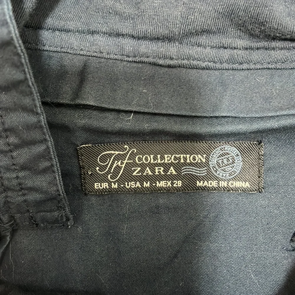 TRF Collection Zara Hooded Crop Jacket with Pockets Navy Blue Med - Picture 7 of 14